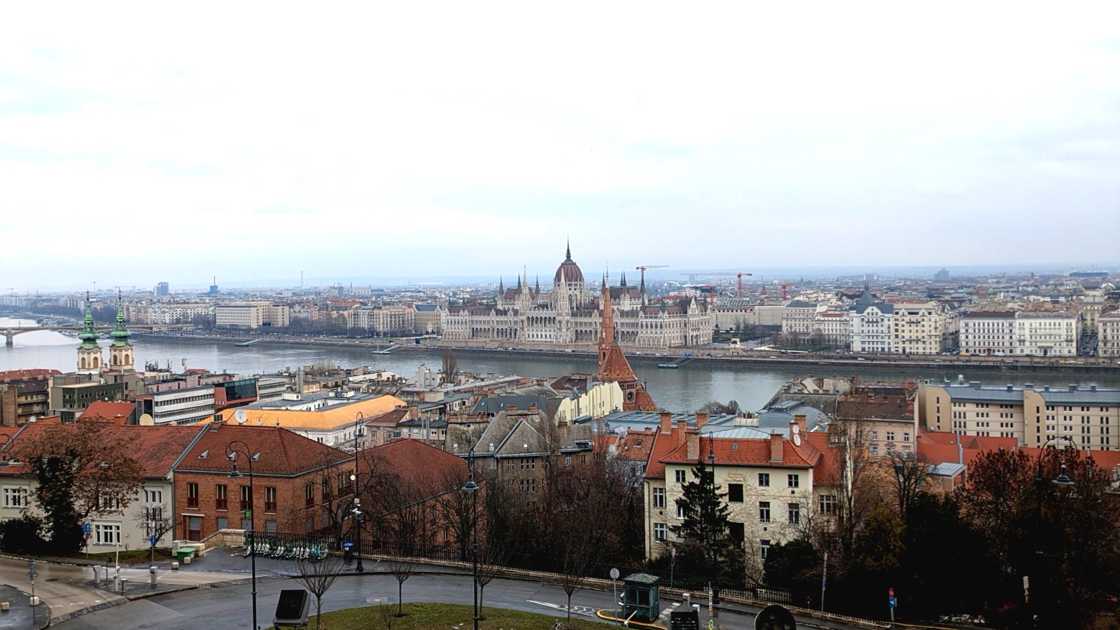 Hungarian Parliament Building from the top of the hill (shot from Buda)